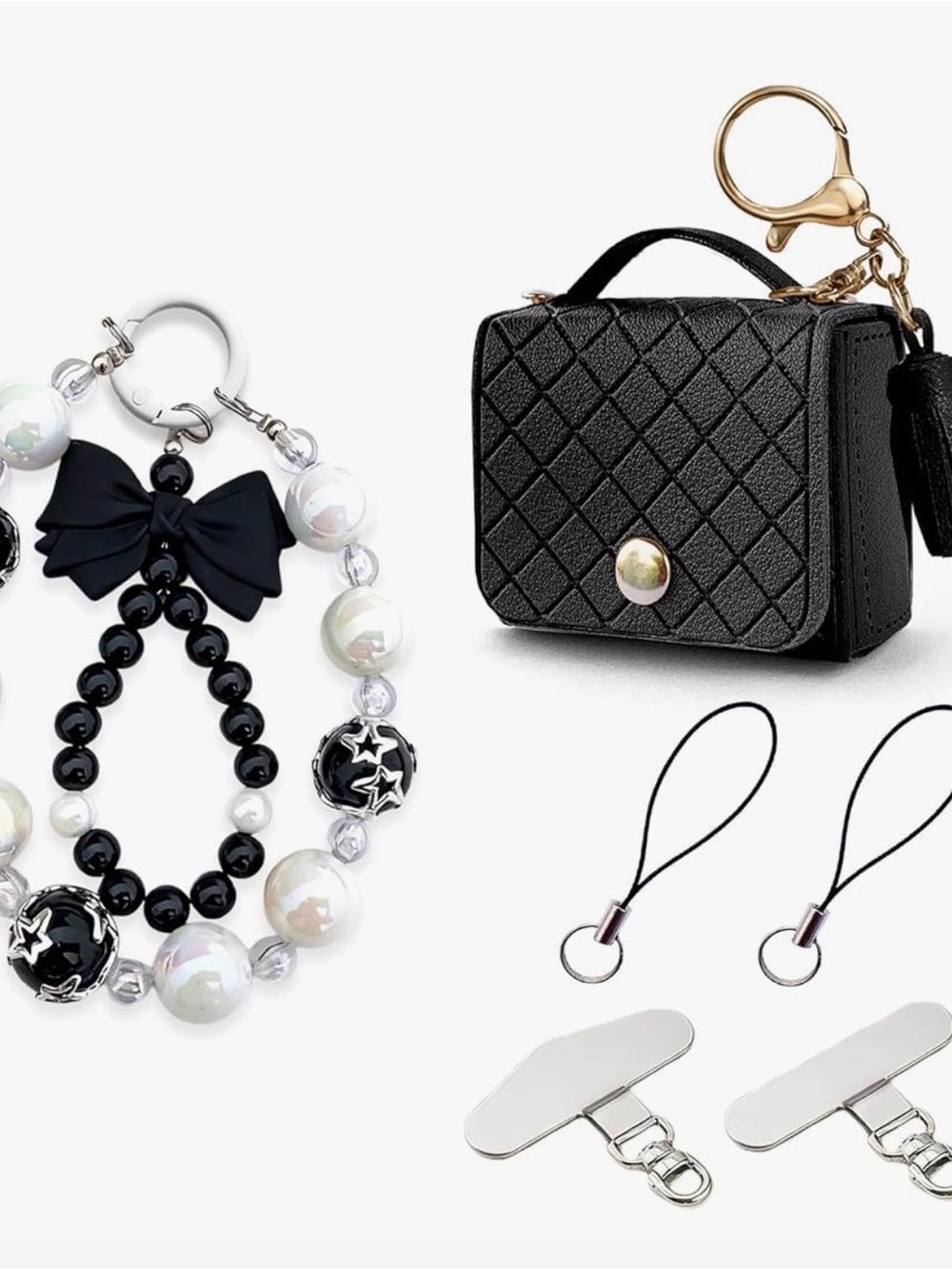 Beaded Phone Wrist-strap with Earbud Case